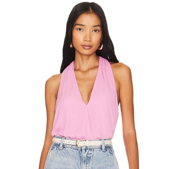 REVOLVE Krisa Surplice Front Racer Back Tank in Myth (Pale Mint Green) Large-NWT - Picture 13 of 16